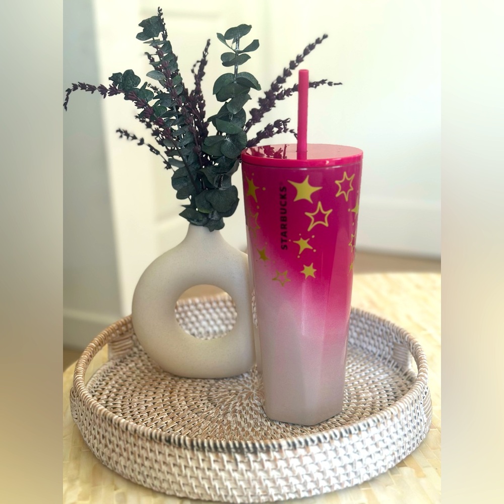 NWT Metal Starbucks 24oz Pink Ombre Tumbler